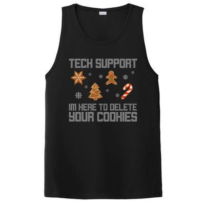 Tech Support I'm Here To Delete Your Cookies Funny Christmas PosiCharge Competitor Tank