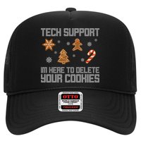 Tech Support I'm Here To Delete Your Cookies Funny Christmas Trucker Hat