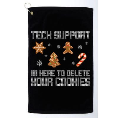 Tech Support I'm Here To Delete Your Cookies Funny Christmas Golf Towel