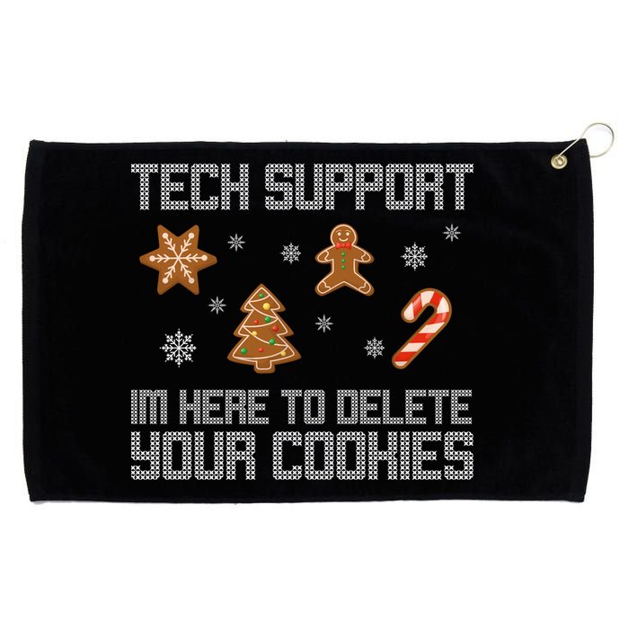 Tech Support I'm Here To Delete Your Cookies Funny Christmas Grommeted Golf Towel