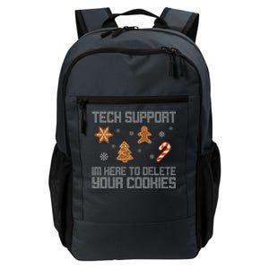 Tech Support I'm Here To Delete Your Cookies Funny Christmas Daily Commute Backpack