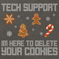 Tech Support I'm Here To Delete Your Cookies Funny Christmas Cotton Canvas Backpack