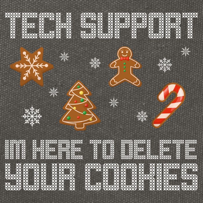 Tech Support I'm Here To Delete Your Cookies Funny Christmas Cotton Canvas Backpack