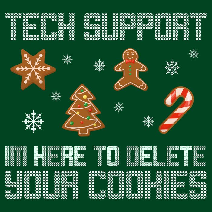 Tech Support I'm Here To Delete Your Cookies Funny Christmas Hoodie