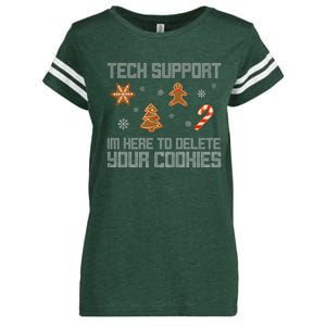 Tech Support I'm Here To Delete Your Cookies Funny Christmas Enza Ladies Jersey Football T-Shirt