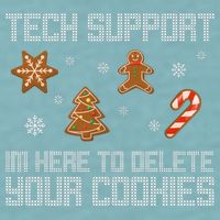 Tech Support I'm Here To Delete Your Cookies Funny Christmas Sueded Cloud Jersey T-Shirt