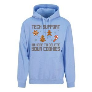 Tech Support I'm Here To Delete Your Cookies Funny Christmas Unisex Surf Hoodie