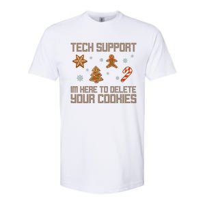 Tech Support I'm Here To Delete Your Cookies Funny Christmas Softstyle CVC T-Shirt