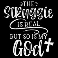 The Struggle Is Real But So Is My God Religious Christian Legacy Cool Fit Booney Bucket Hat