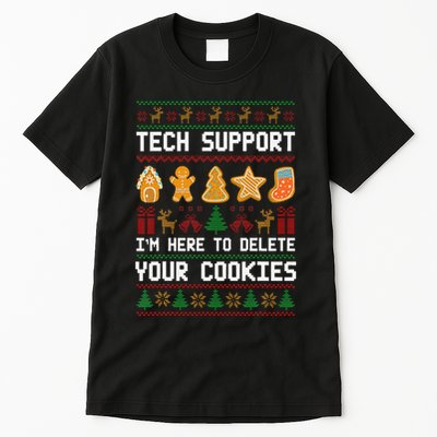 Tech Support IM Here To Delete Your Cookies Xmas Tall T-Shirt
