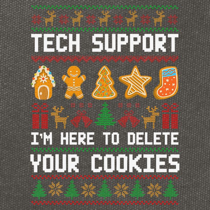 Tech Support IM Here To Delete Your Cookies Xmas Cotton Canvas Backpack