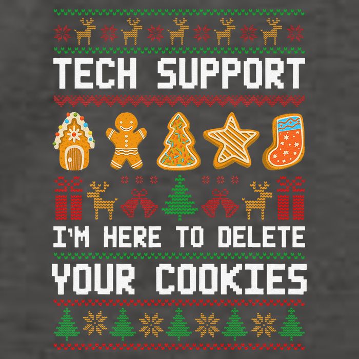 Tech Support IM Here To Delete Your Cookies Xmas Vector Backpack
