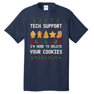 Tech Support IM Here To Delete Your Cookies Xmas Tall T-Shirt