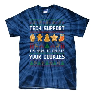 Tech Support IM Here To Delete Your Cookies Xmas Tie-Dye T-Shirt