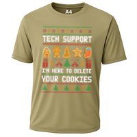 Tech Support IM Here To Delete Your Cookies Xmas Cooling Performance Crew T-Shirt
