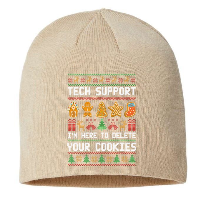 Tech Support IM Here To Delete Your Cookies Xmas Sustainable Beanie