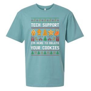 Tech Support IM Here To Delete Your Cookies Xmas Sueded Cloud Jersey T-Shirt