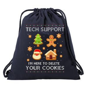 Tech Support IM Here To Delete Your Cookies Christmas Drawstring Bag