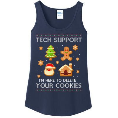 Tech Support IM Here To Delete Your Cookies Christmas Ladies Essential Tank