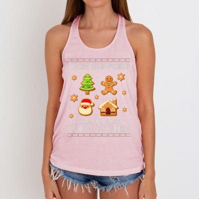 Tech Support IM Here To Delete Your Cookies Christmas Women's Knotted Racerback Tank