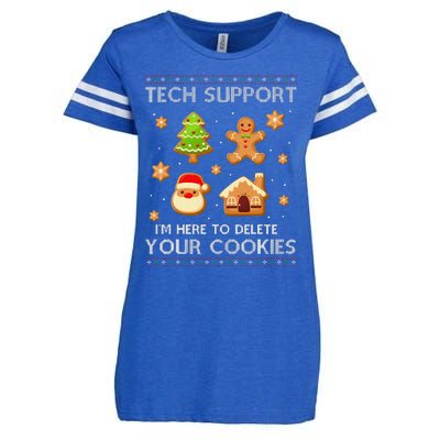 Tech Support IM Here To Delete Your Cookies Christmas Enza Ladies Jersey Football T-Shirt