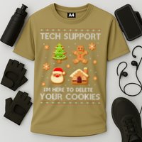 Tech Support IM Here To Delete Your Cookies Christmas Cooling Performance Crew T-Shirt