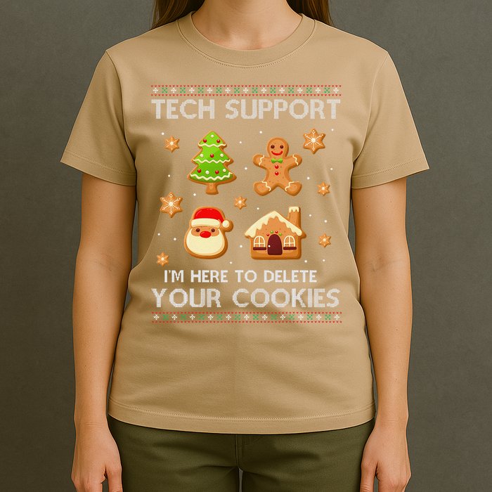 Tech Support IM Here To Delete Your Cookies Christmas T-Shirt