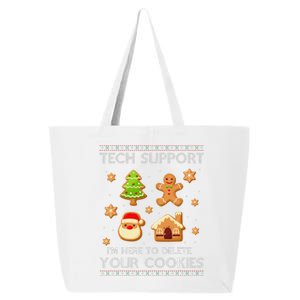 Tech Support IM Here To Delete Your Cookies Christmas 25L Jumbo Tote