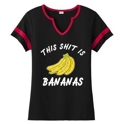 This Shit Is Bananas Ladies Halftime Notch Neck Tee