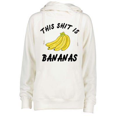 This Shit Is Bananas Womens Funnel Neck Pullover Hood