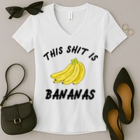 This Shit Is Bananas Women's V-Neck T-Shirt
