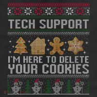 Tech Support I’M Here To Delete Your Cookies Christmas Cool Comfort Performance Bucket Hat