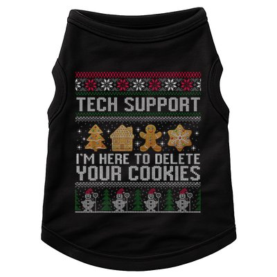 Tech Support I’M Here To Delete Your Cookies Christmas Doggie Tank