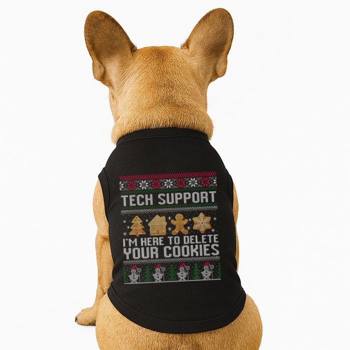 Tech Support I’M Here To Delete Your Cookies Christmas Doggie Tank