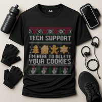 Tech Support I’M Here To Delete Your Cookies Christmas Performance Shirt
