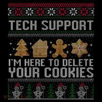Tech Support I’M Here To Delete Your Cookies Christmas Performance Shirt
