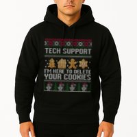 Tech Support I’M Here To Delete Your Cookies Christmas Hoodie