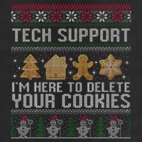 Tech Support I’M Here To Delete Your Cookies Christmas Beanie