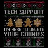 Tech Support I’M Here To Delete Your Cookies Christmas Drawstring Bag