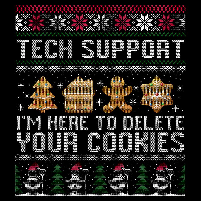 Tech Support I’M Here To Delete Your Cookies Christmas Drawstring Bag