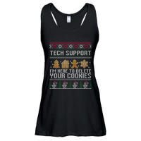 Tech Support I’M Here To Delete Your Cookies Christmas Ladies Essential Flowy Tank