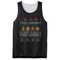 Tech Support I’M Here To Delete Your Cookies Christmas Mesh Reversible Basketball Jersey Tank