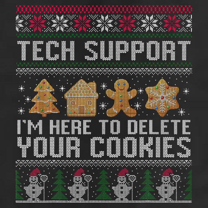 Tech Support I’M Here To Delete Your Cookies Christmas 25L Jumbo Tote