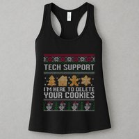 Tech Support I’M Here To Delete Your Cookies Christmas Womens Tank Top