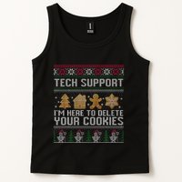 Tech Support I’M Here To Delete Your Cookies Christmas Tank Top