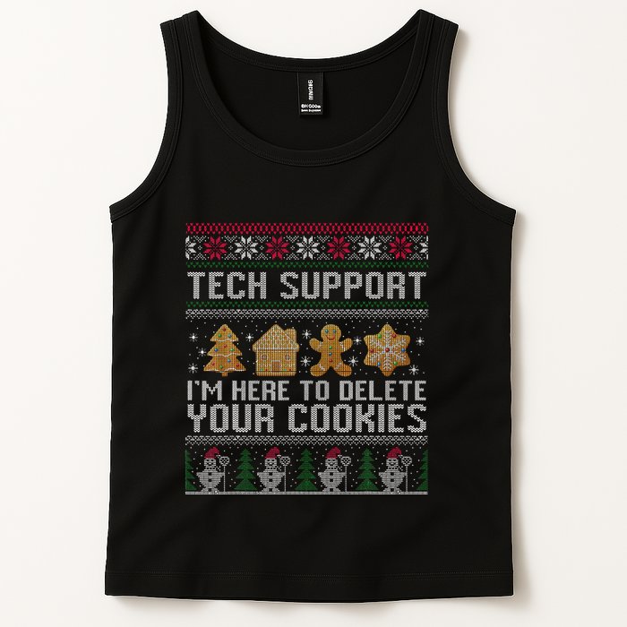 Tech Support I’M Here To Delete Your Cookies Christmas Tank Top