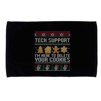 Tech Support I’M Here To Delete Your Cookies Christmas Microfiber Hand Towel