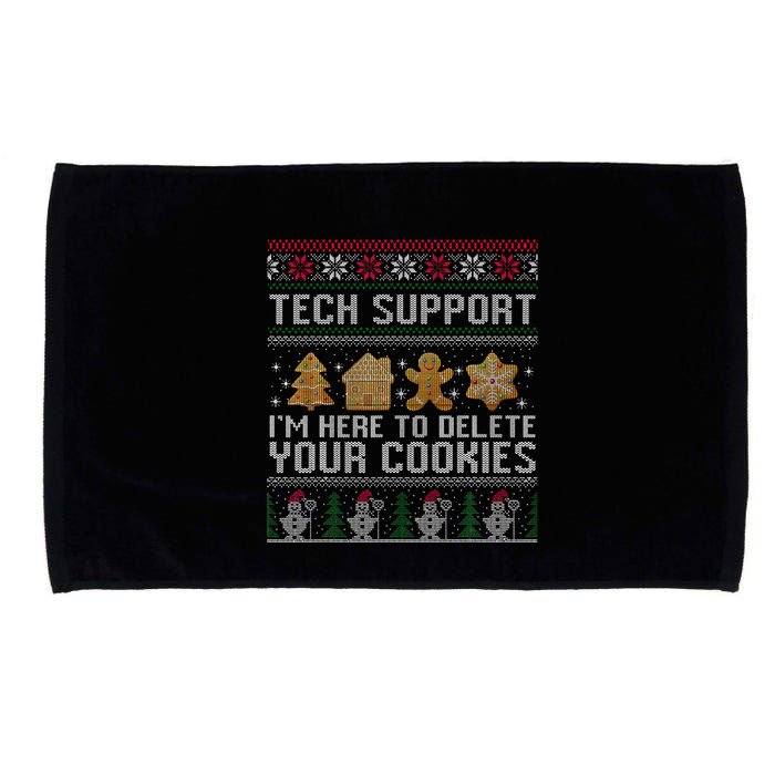 Tech Support I’M Here To Delete Your Cookies Christmas Microfiber Hand Towel
