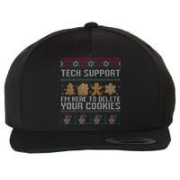 Tech Support I’M Here To Delete Your Cookies Christmas Wool Snapback Cap