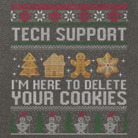 Tech Support I’M Here To Delete Your Cookies Christmas Cotton Canvas Backpack